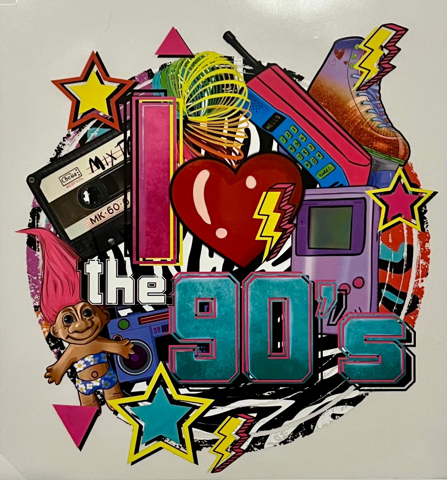 I Love the 90's HTV Print Transfer