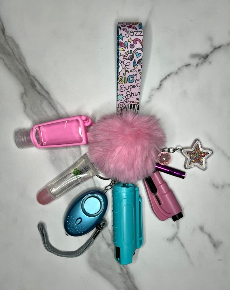 I Love Music Self Defense Keychain