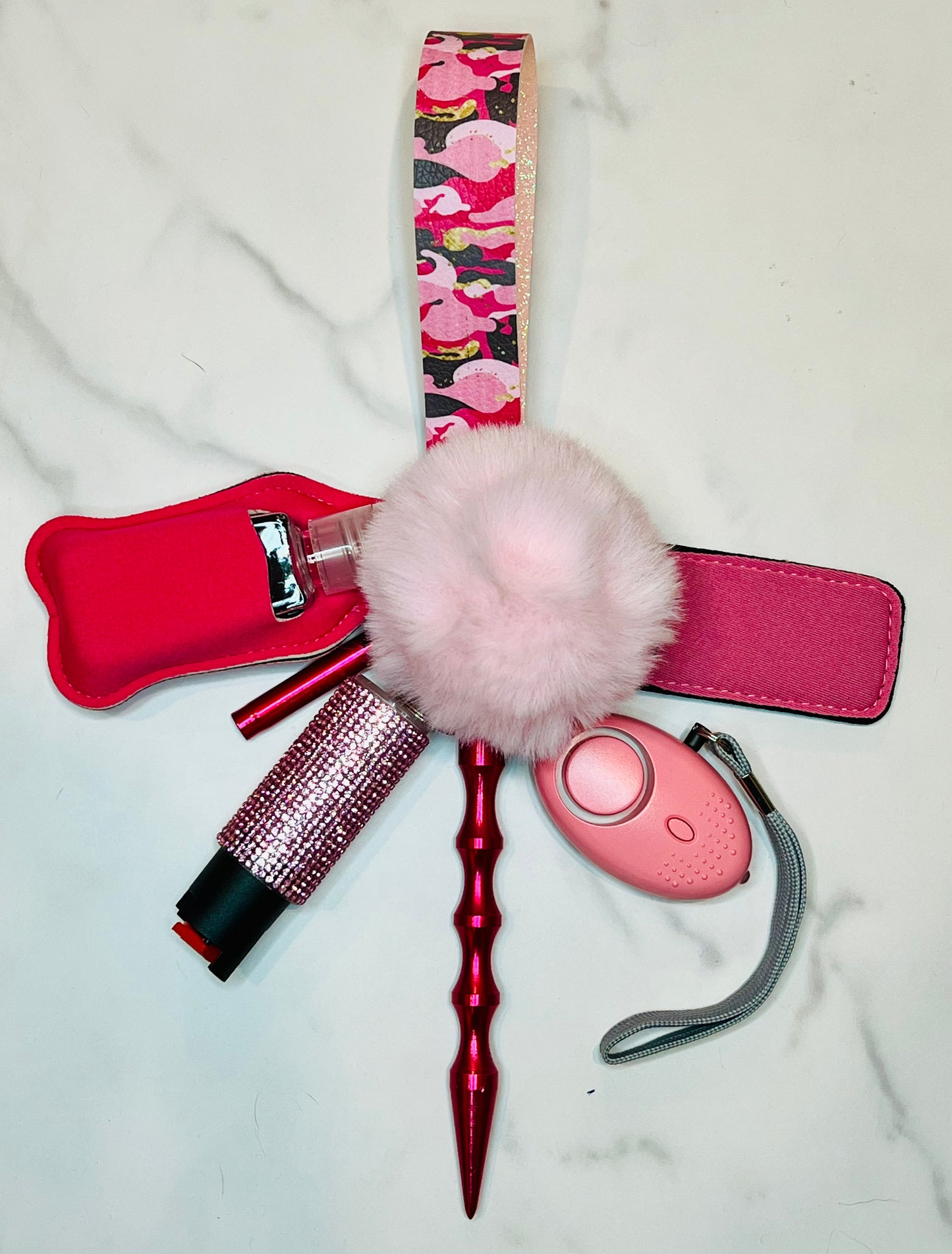 Pink Camo Self Defense Keychain