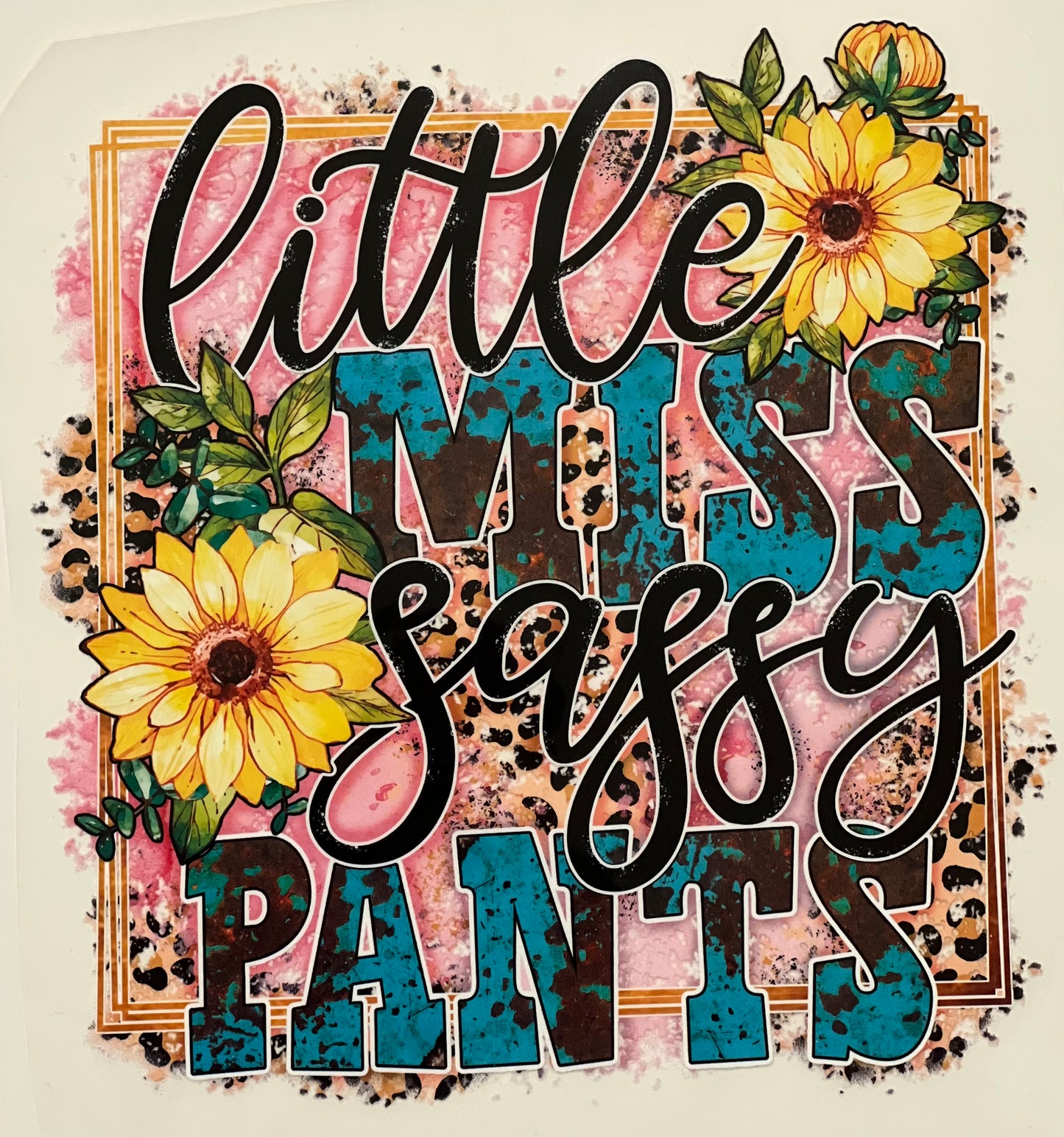 Little Miss Sassy Pants HTV Print Transfer