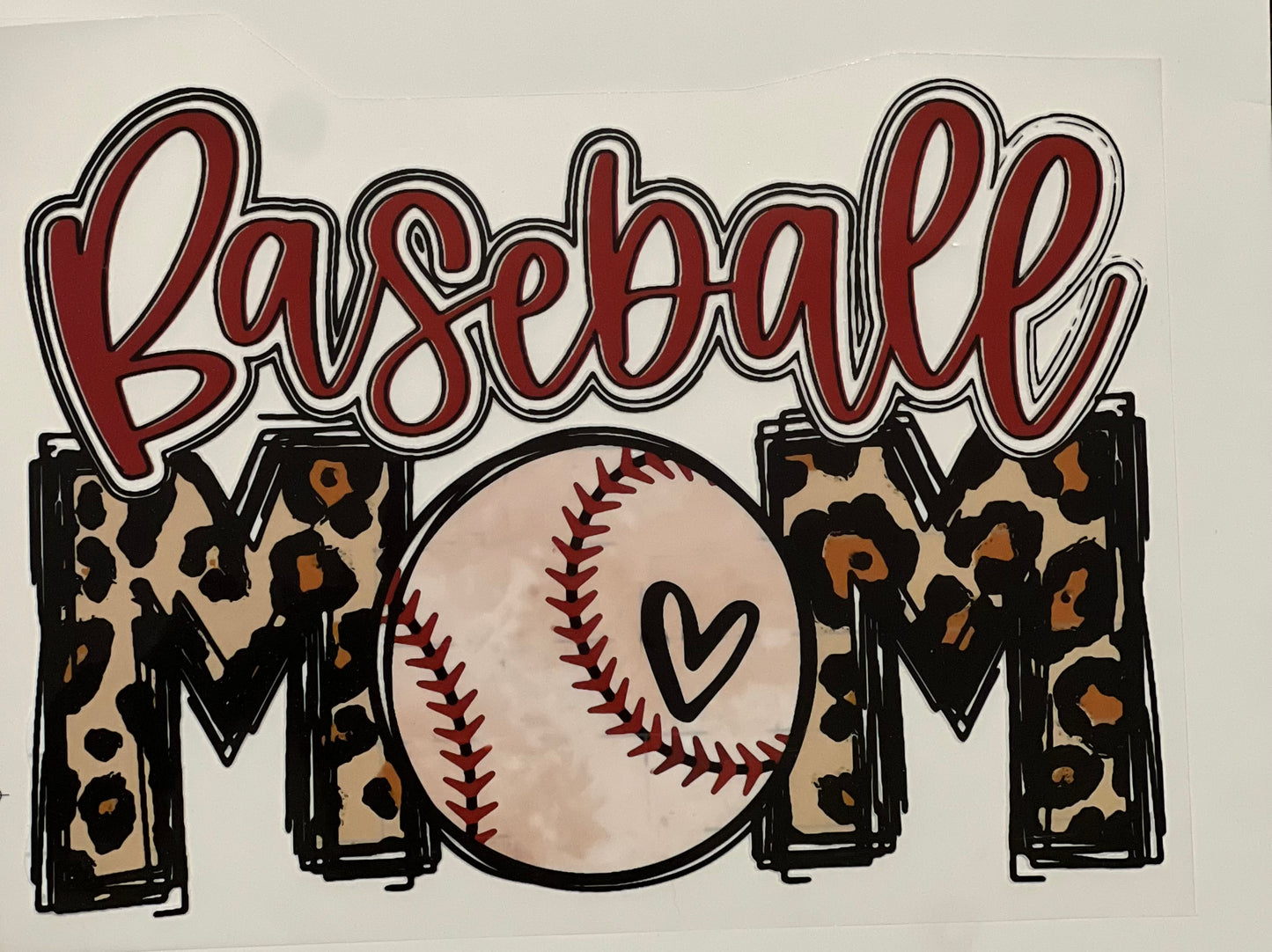 Baseball Mom HTV Print Transfer