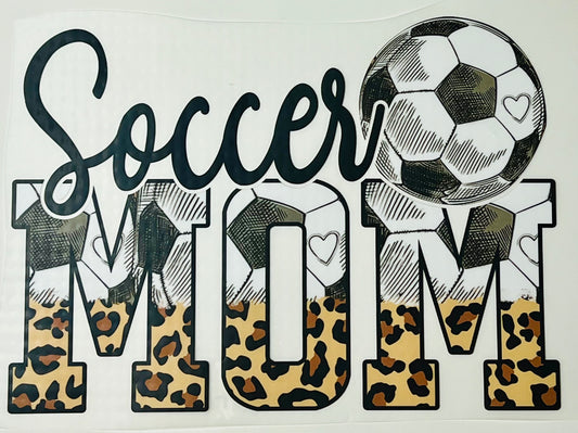 Leopard Soccer Mom HTV Print Transfer