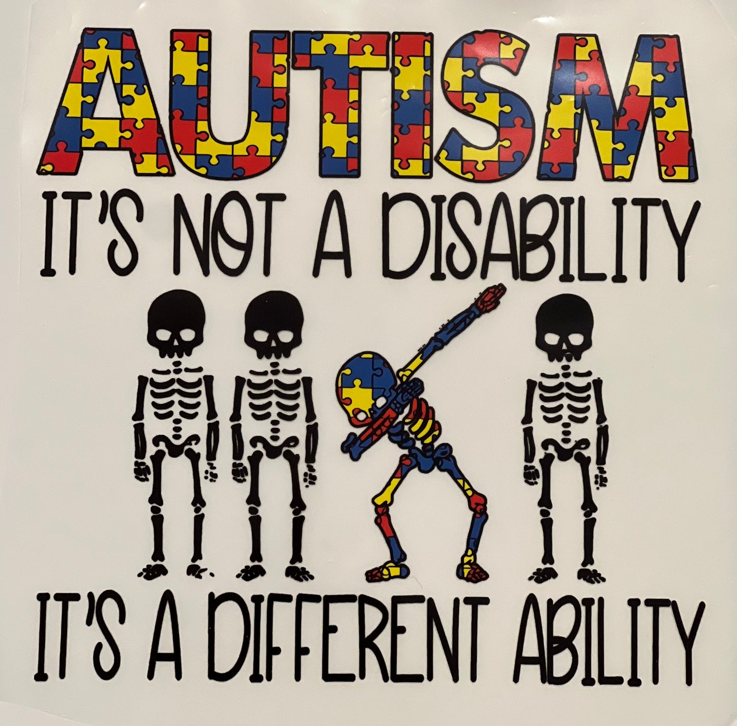 Autism Awareness HTV Print Transfer