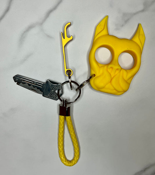 Bruce Yellow Self Defense Keychain