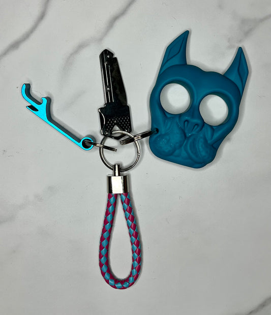 Bruce Teal Self Defense Keychain