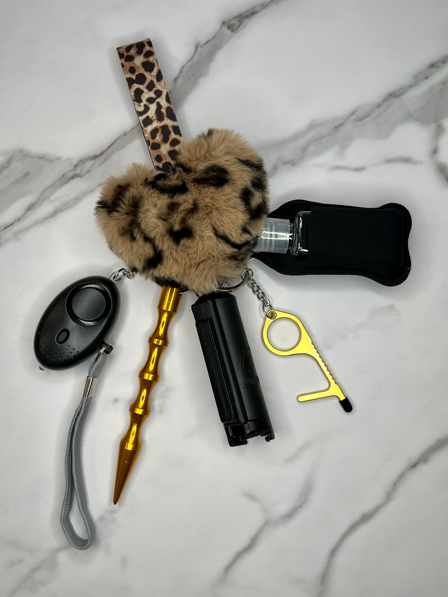 Leopard Self Defense Keychain